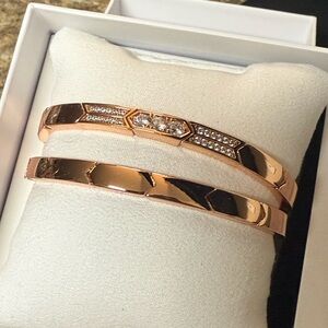 Elegant Rose Gold Bangle Set